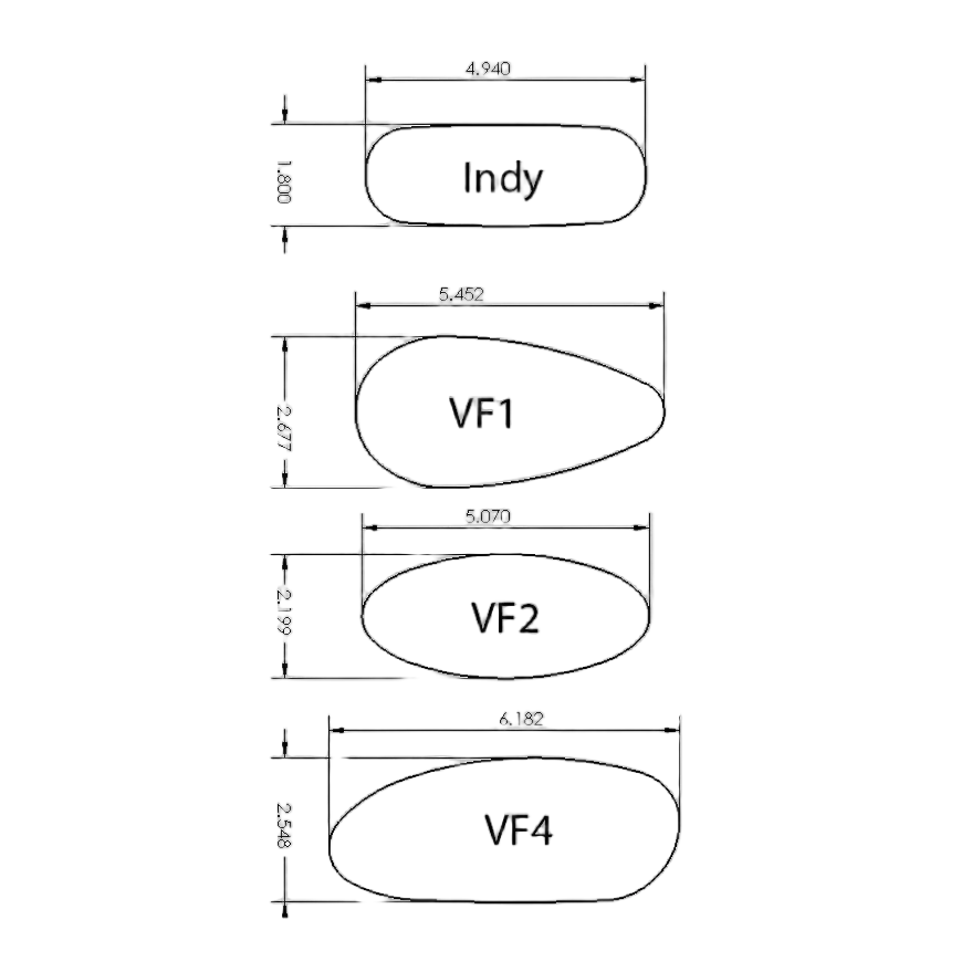 VF2 LED Hot Rod Mirrors (Pair)