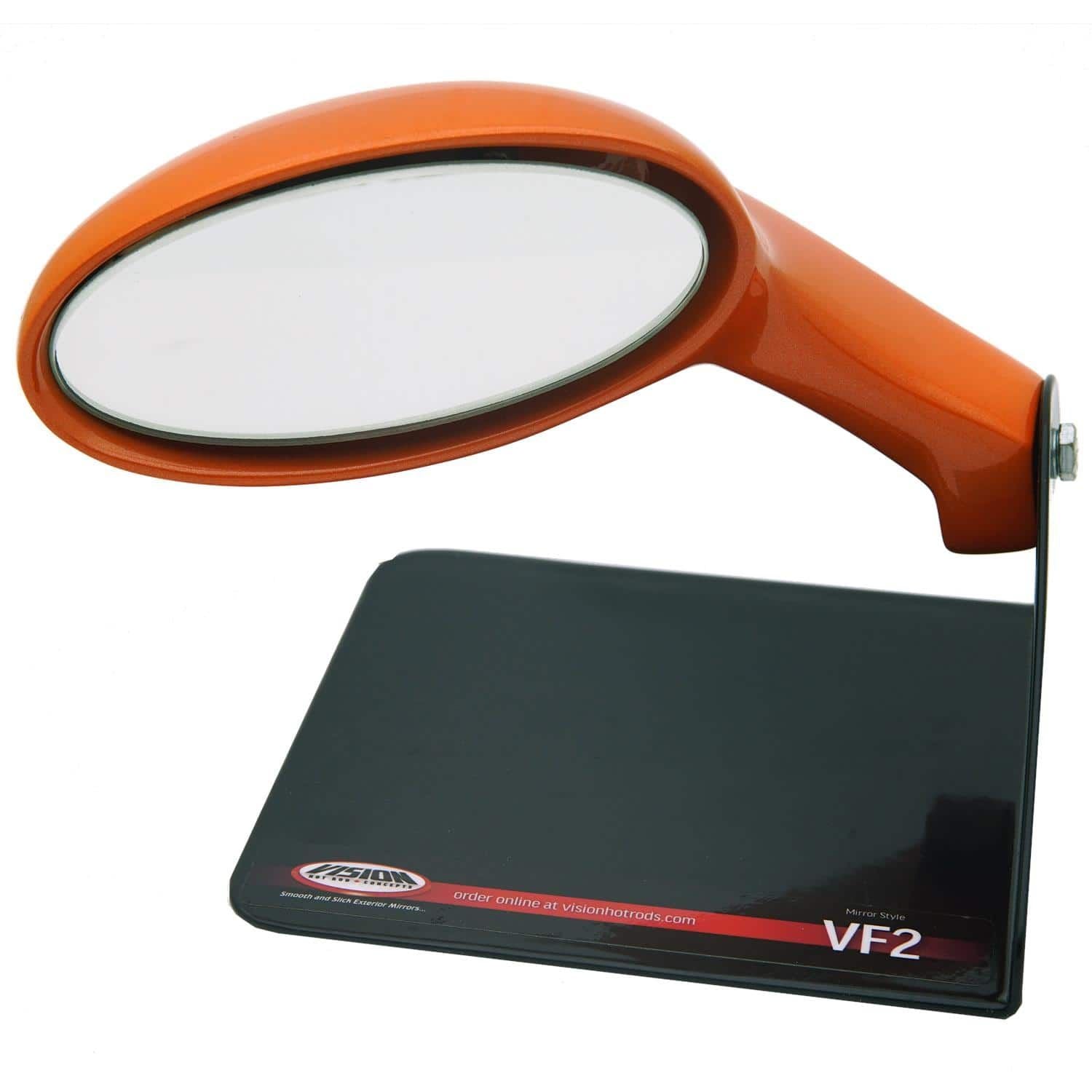 SPP California Style Rearview Mirrors – Hotrod Chevy Ford Fiat – Black, Pair – NEW MPN 607BK
